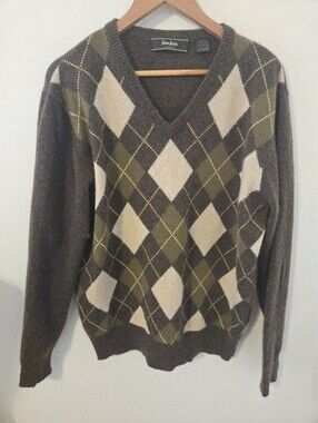 Preppy Neiman Marcus Mens Large 100% Cashmere Sweater Jumper